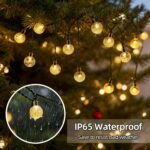Solar String Lights Outdoor Waterproof IP65 9.3 Feet Patio Lights with 20 LED Crystal Globe Hanging Light for Backyard Porch Balcony Party Decor, Wedding,Party,Camping - Image 8